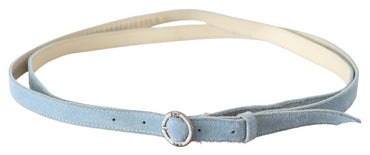 Costume National Chic Sky Blue Leather Belt - Buckle Up in Style