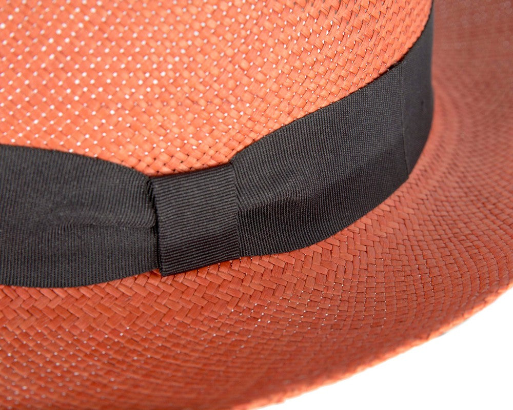 Burnt Orange Ecuadorian Panama Brisa Hat Trilby Fedora