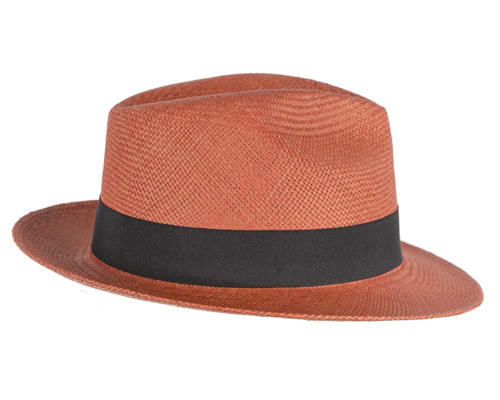 Burnt Orange Ecuadorian Panama Brisa Hat Trilby Fedora