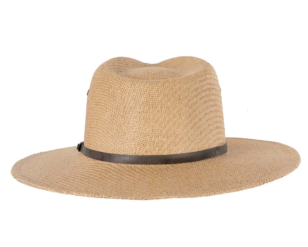 Unisex Straw Fedora Felt Wide Brim Hat AV21865