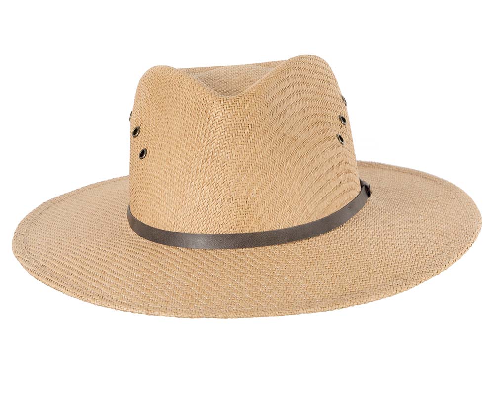 Unisex Straw Fedora Felt Wide Brim Hat AV21865