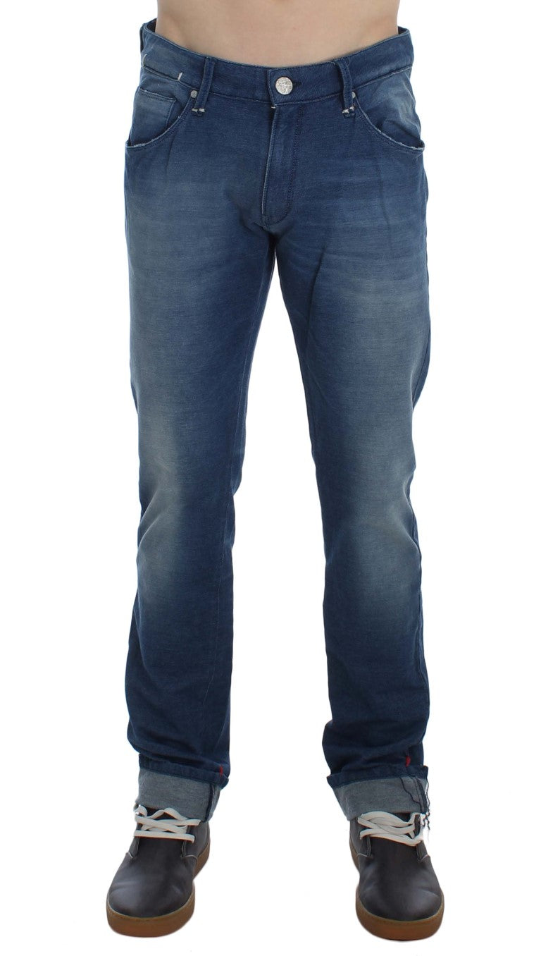 Acht Slim Fit Blue Wash Italian Denim