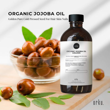 1L Organic Jojoba Oil - Golden Pure Cold Pressed Seed For Hair Skin Nails