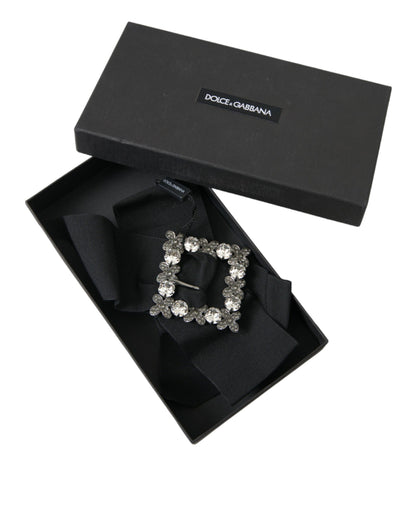 Dolce & Gabbana Black Swarovski Crystal Embellished Hair Clip