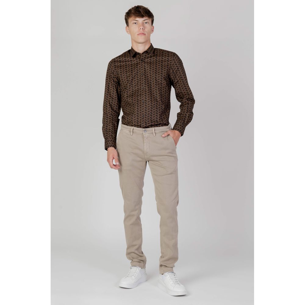 Antony Morato Brown Cotton Shirt