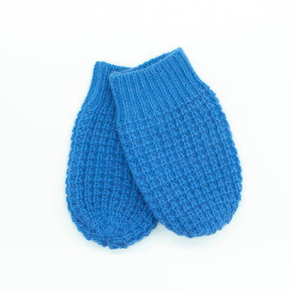 BABY CASHMERE MITTENS WAFFLE STITCH