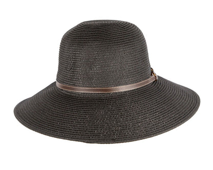 Black summer sun beach hat