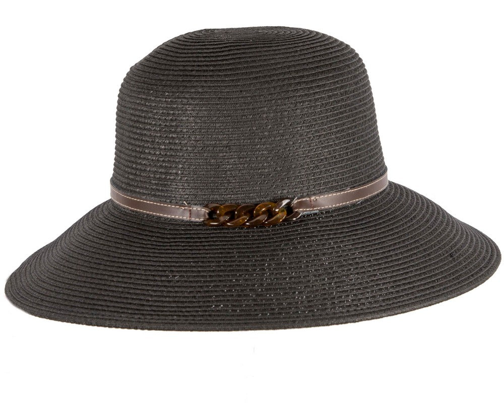 Black summer sun beach hat