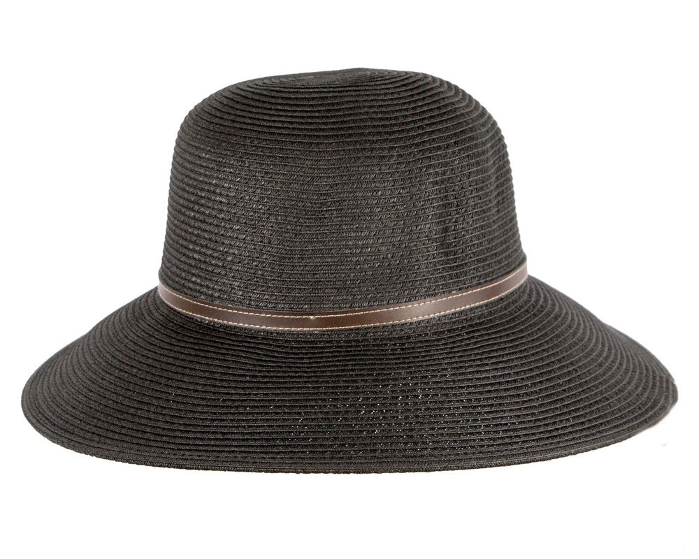 Black summer sun beach hat