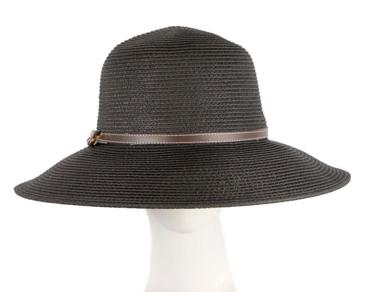 Black summer sun beach hat