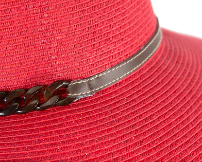 Red summer sun beach hat