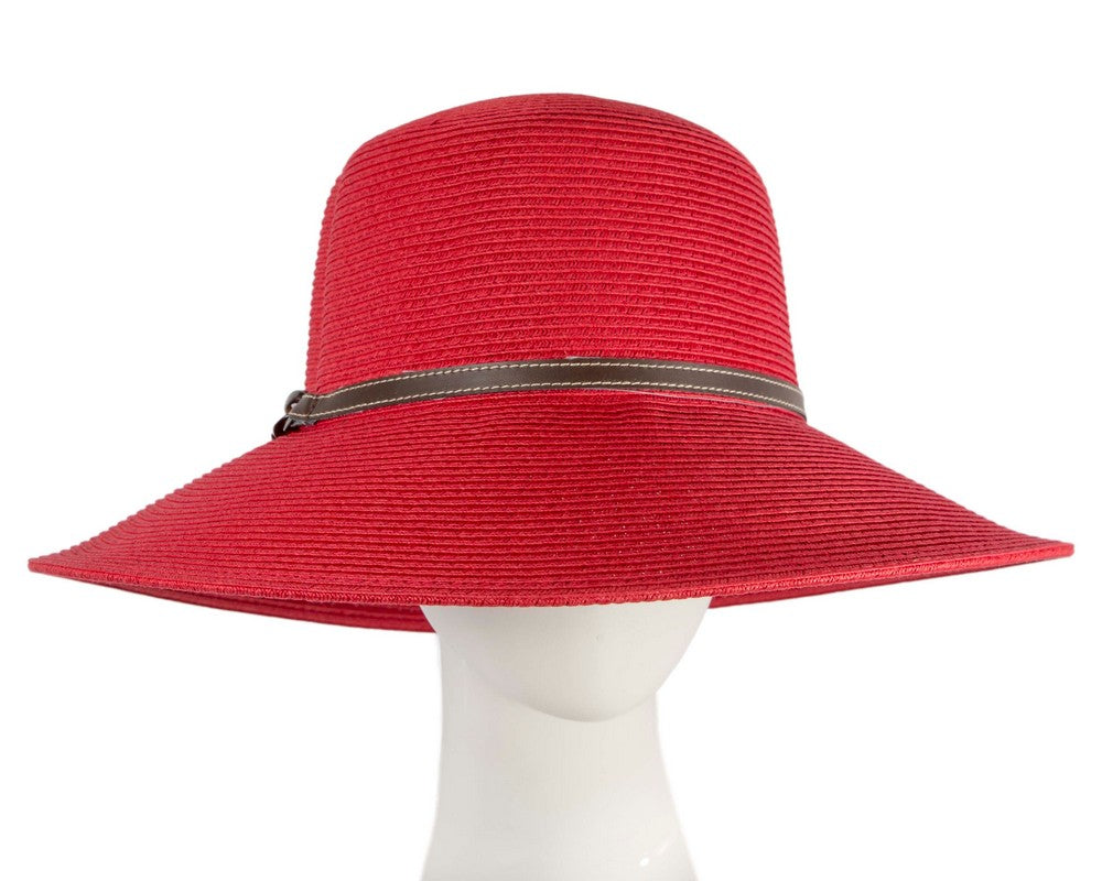 Red summer sun beach hat