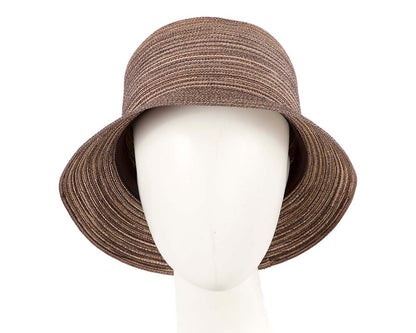 Brown ladies bucket summer beach hat