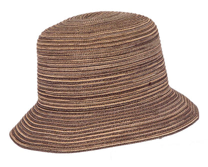 Brown ladies bucket summer beach hat