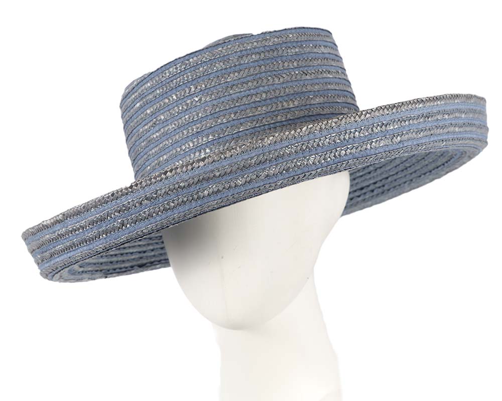 Blue straw Betmar casual summer beach hat