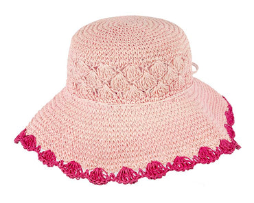 Soft wide brim ladies summer casual beach hat CS016PI