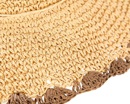 Soft wide brim ladies summer casual beach hat CS017NT