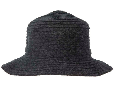 Soft black bucket hat