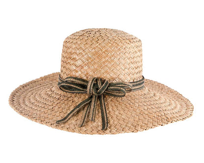 Wide brim straw summer hat