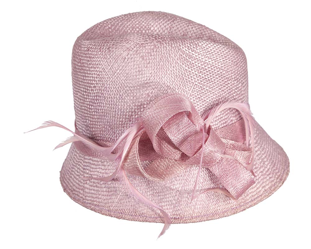 Lilac straw fedora hat by Cupids Millinery