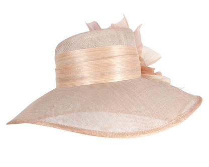 Exclusive wide brim sinamay fashion hat