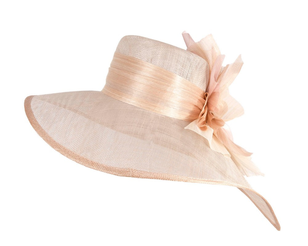 Exclusive wide brim sinamay fashion hat