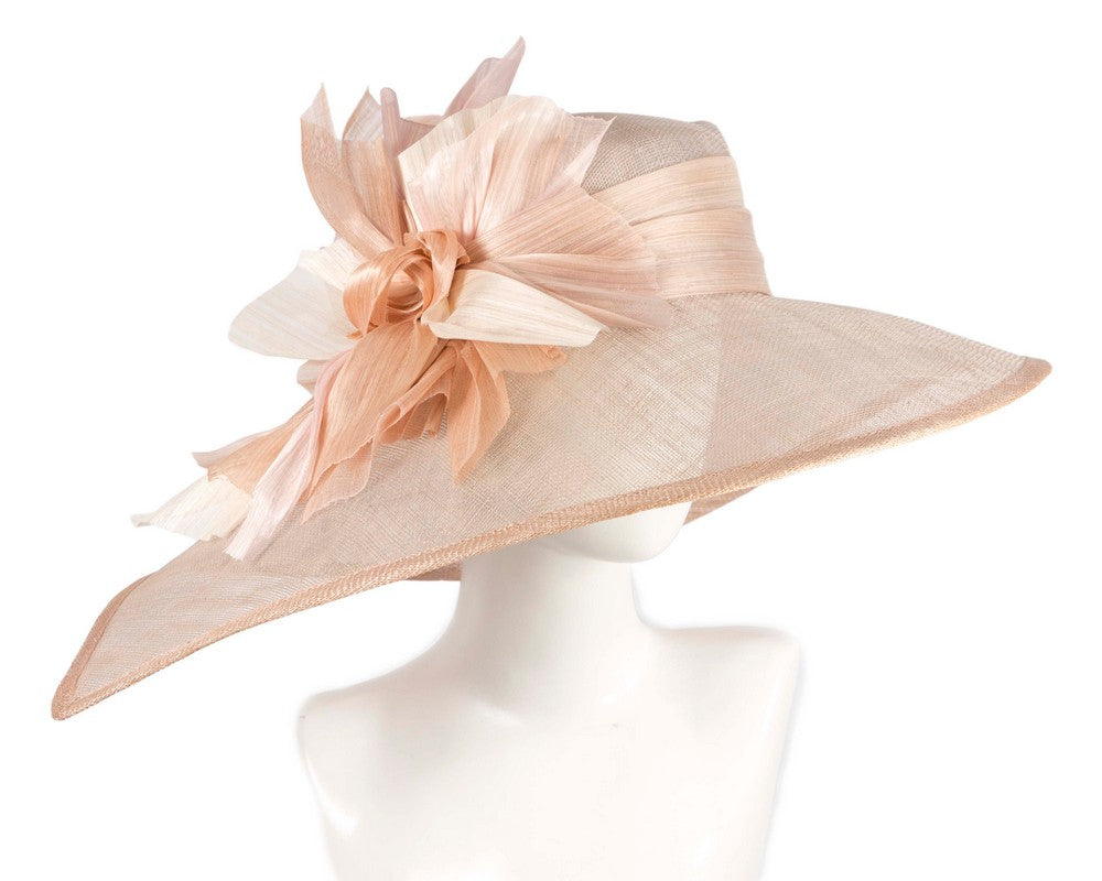 Exclusive wide brim sinamay fashion hat