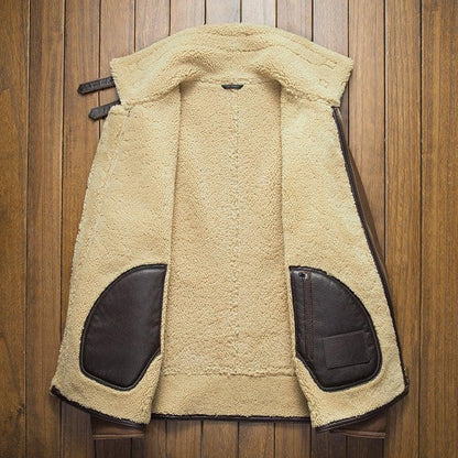 Davis Men's B3 Natural Shearling Leather Coat