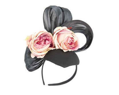 Bespoke Black & Pink Winter fascinator