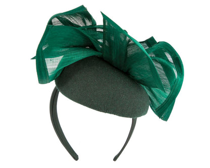 Bespoke green winter racing fascinator by Fillies Collection