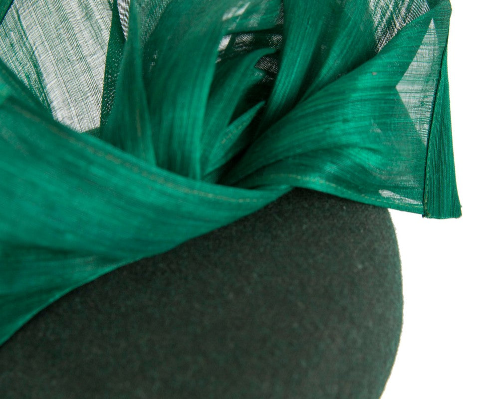 Bespoke green winter racing fascinator by Fillies Collection