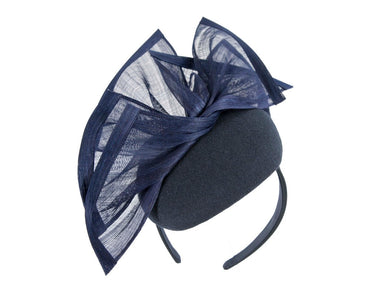 Bespoke navy winter racing fascinator by Fillies Collection F662