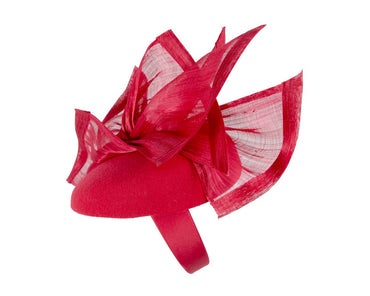 Bespoke red winter racing fascinator by Fillies Collection F662