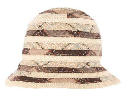 Beige ladies casual bucket hat