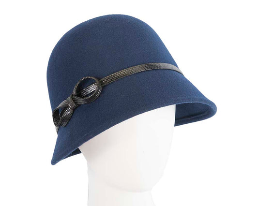 Navy felt bucket hat by Max Alexander