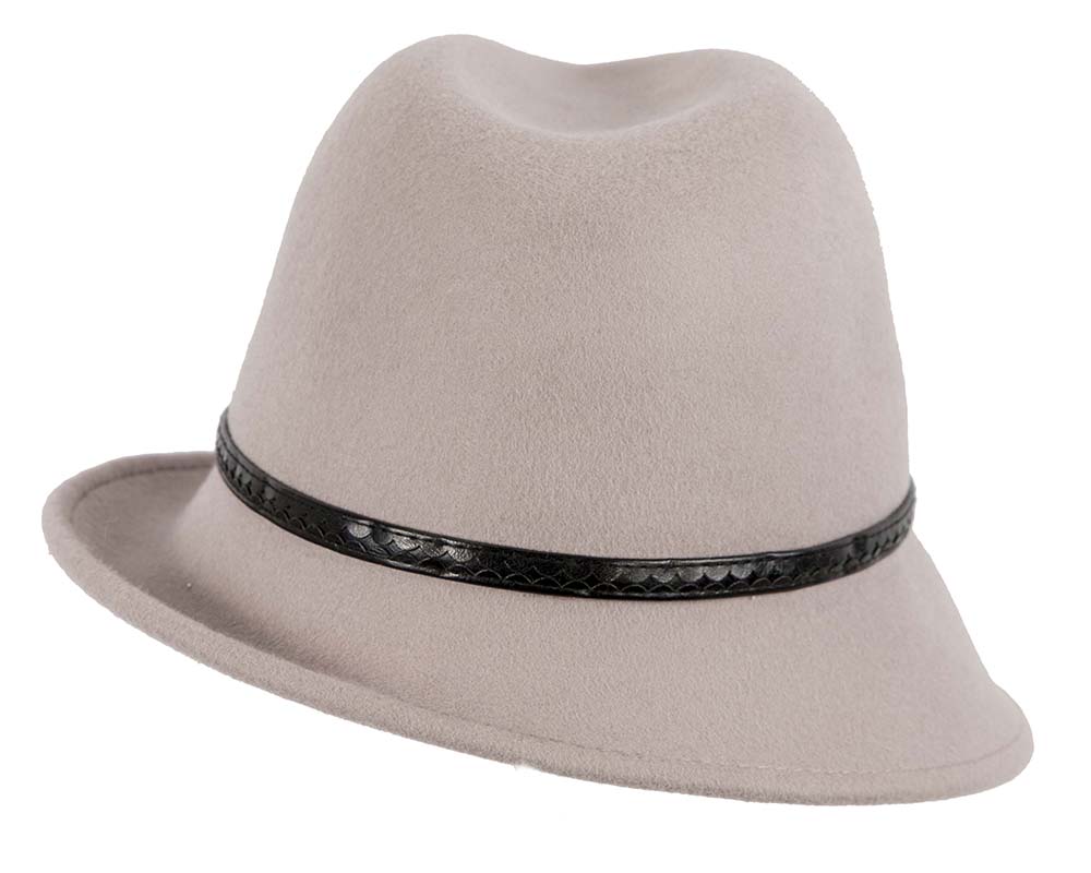 Grey felt trilby hat by Max Alexander J402