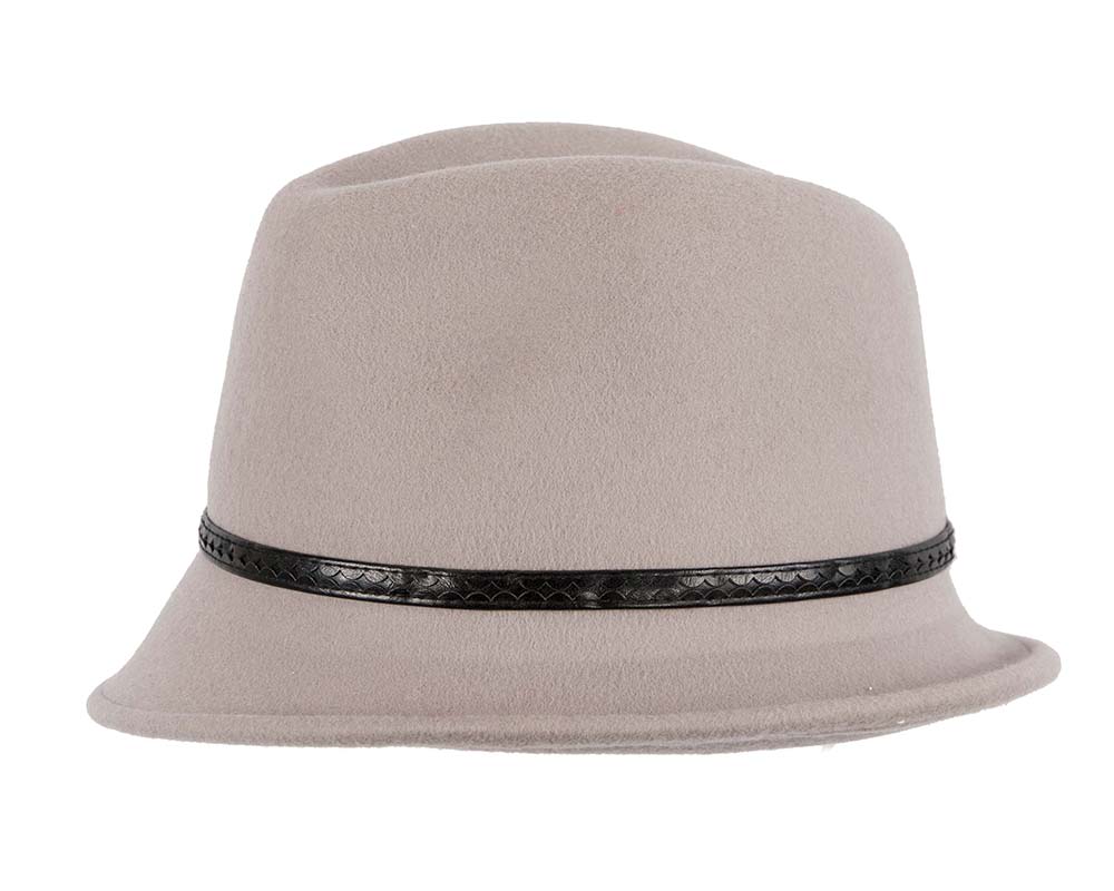 Grey felt trilby hat by Max Alexander J402