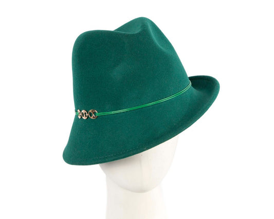 Green felt trilby hat by Max Alexander J436