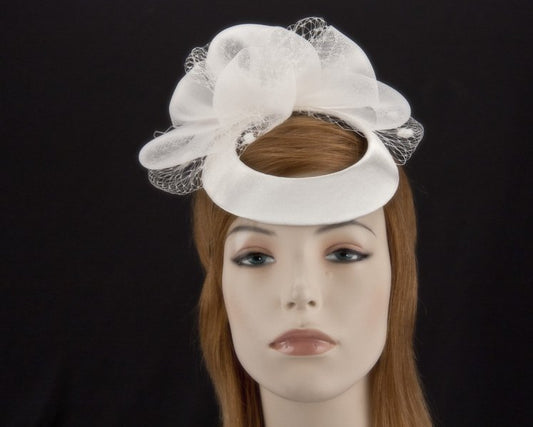 Custom Made cream cocktail hat for wedding and special occasions