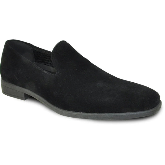 "Chelsea" Black Suede Tuxedo Shoes