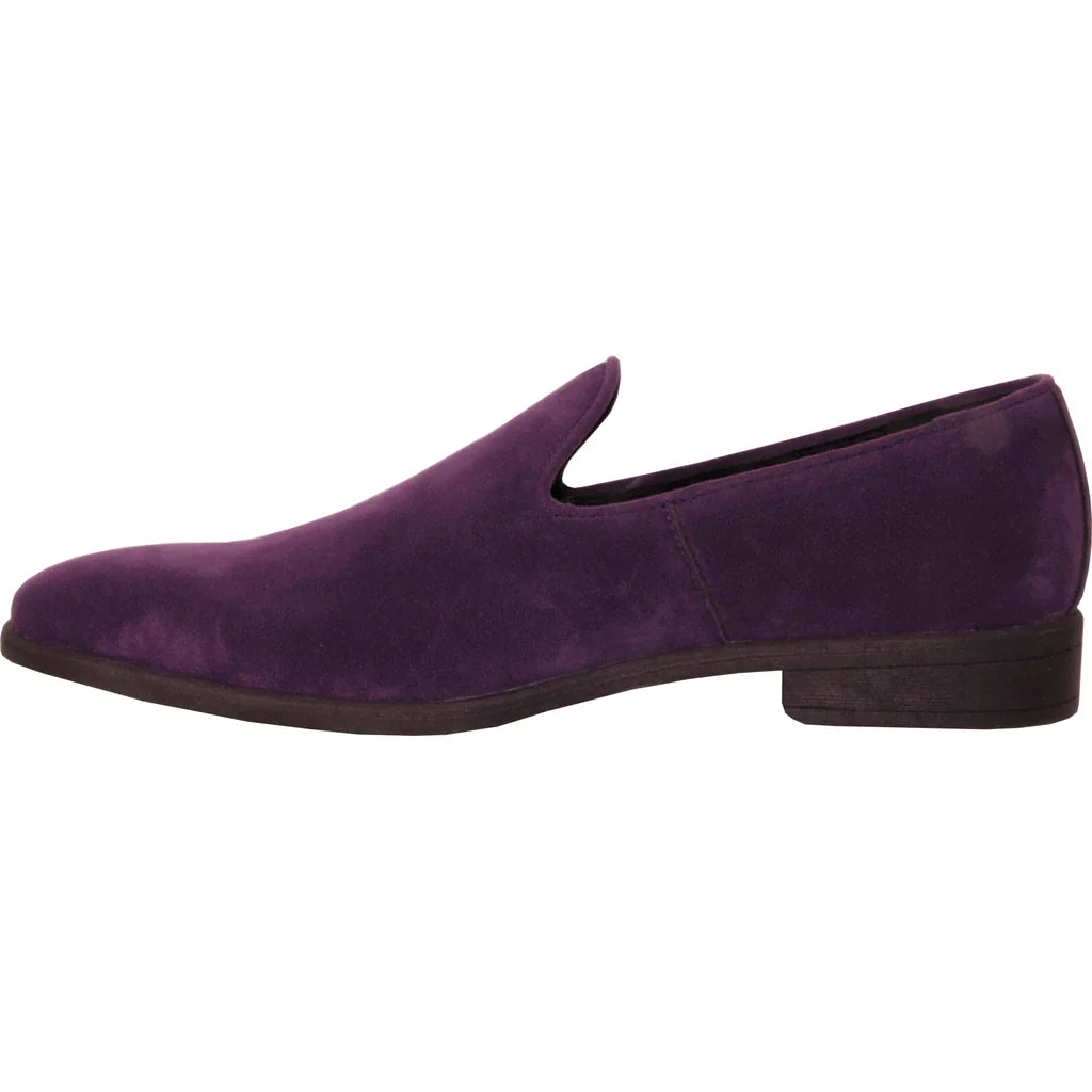 "Chelsea" Purple Suede Tuxedo Shoes