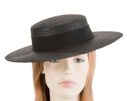 Black boater hat by Max Alexander MA800