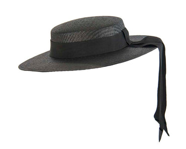 Black boater hat by Max Alexander MA800