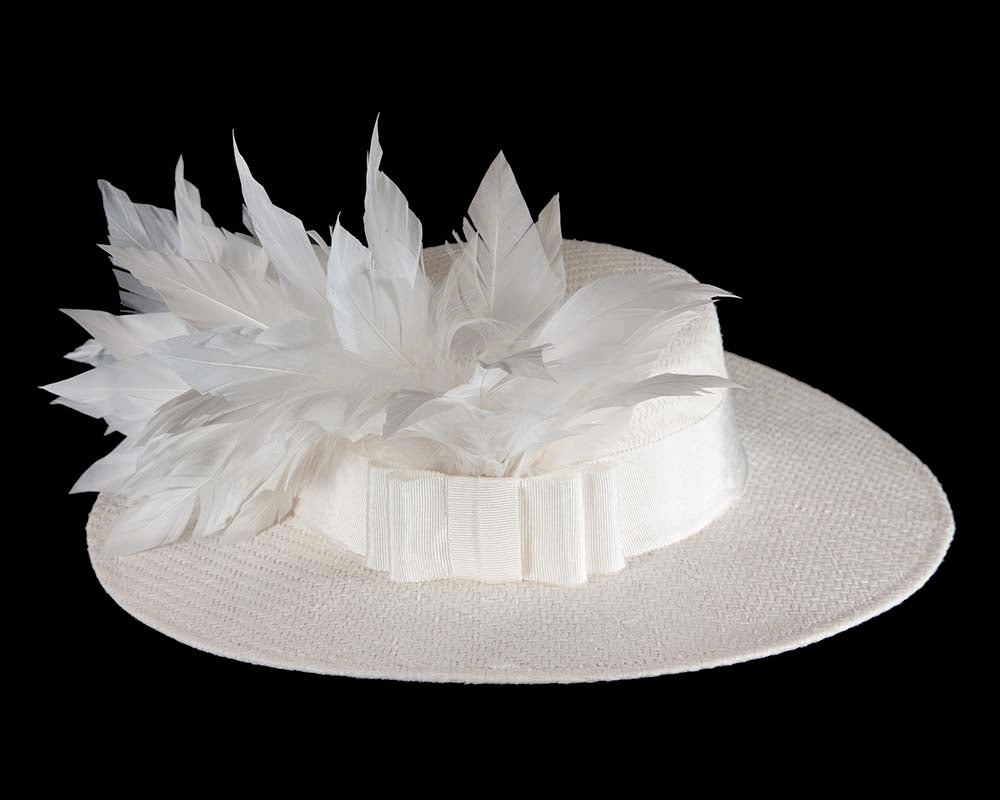 White boater hat by Max Alexander