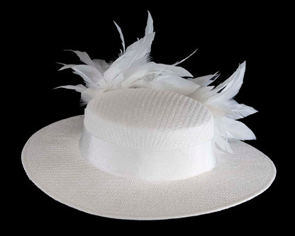 White boater hat by Max Alexander