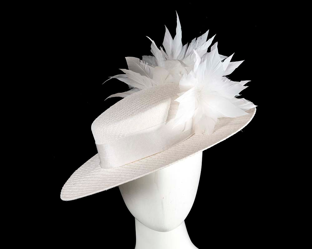 White boater hat by Max Alexander