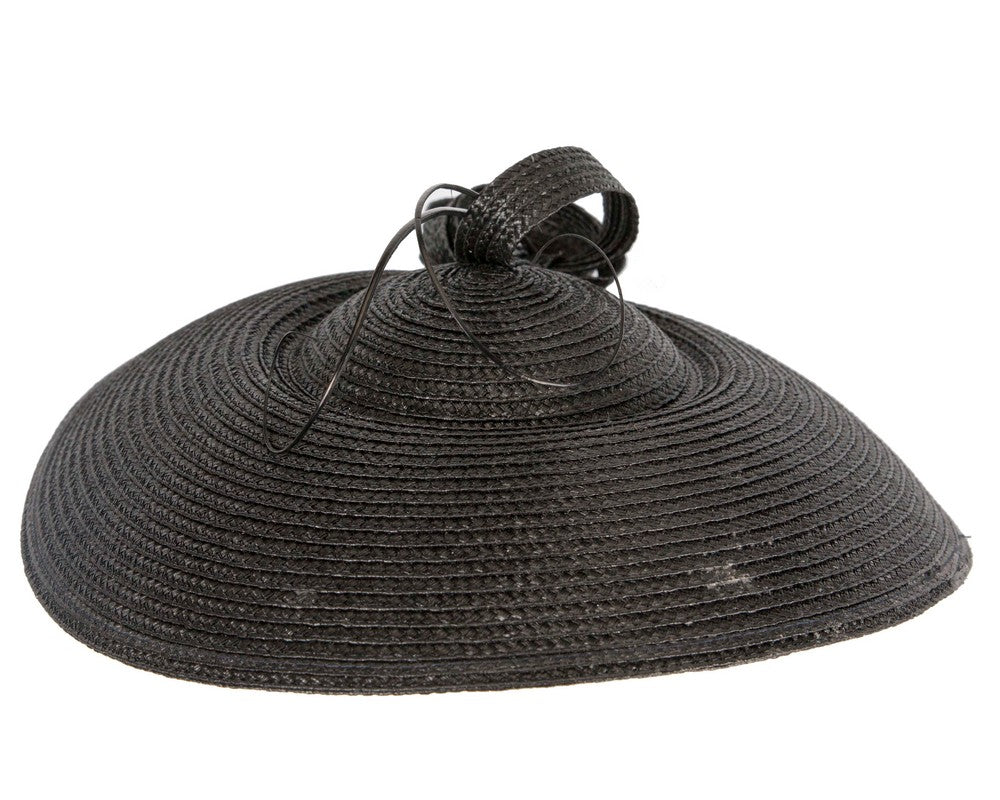 Black "saucer" fascinator hat by Max Alexander