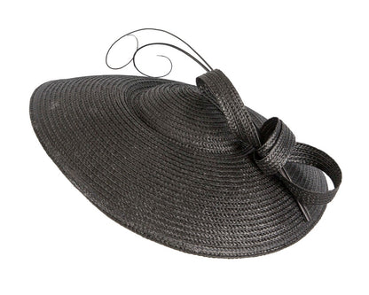 Black "saucer" fascinator hat by Max Alexander