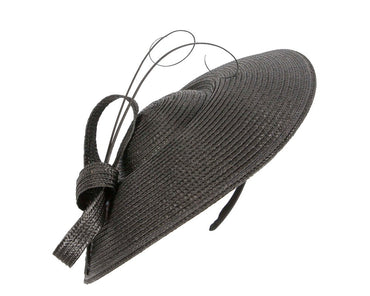 Black "saucer" fascinator hat by Max Alexander