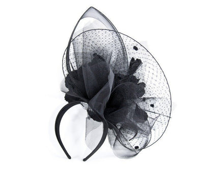 Bespoke black fascinator by Fillies Collection